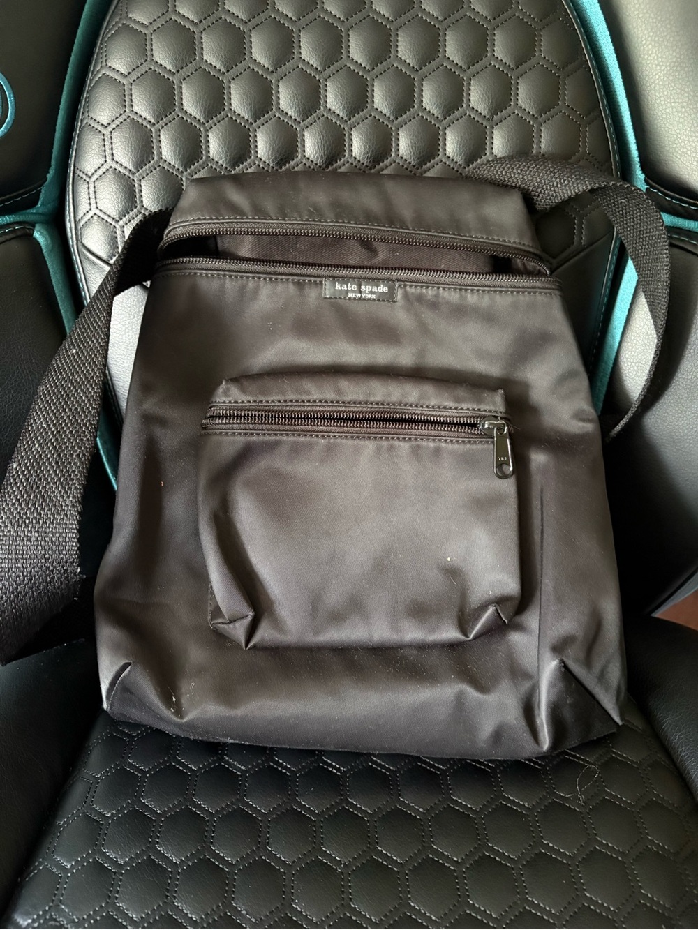 kate spade Black Nylon Messenger Crossbody Bag